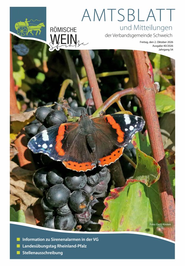 Amtsblatt VG Schweich Titelblatt 40/2026