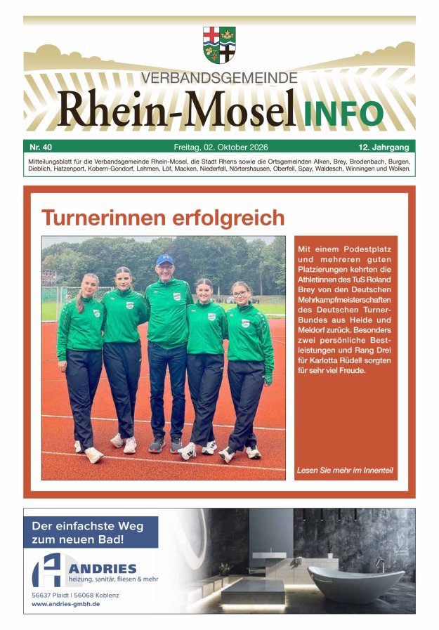 Rhein-Mosel Info Titelblatt 40/2026