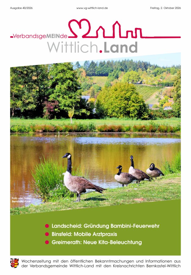 Mein Wittlich.Land Titelblatt 40/2026