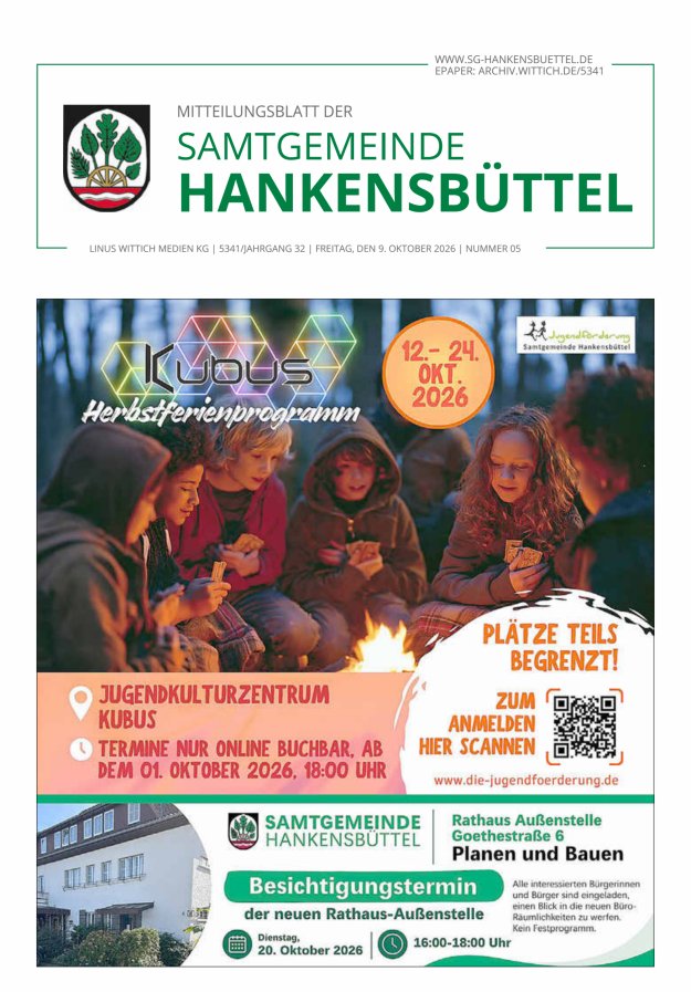 Mitteilungsblatt der Samtgemeinde Hankensbüttel Titelblatt 05/2026