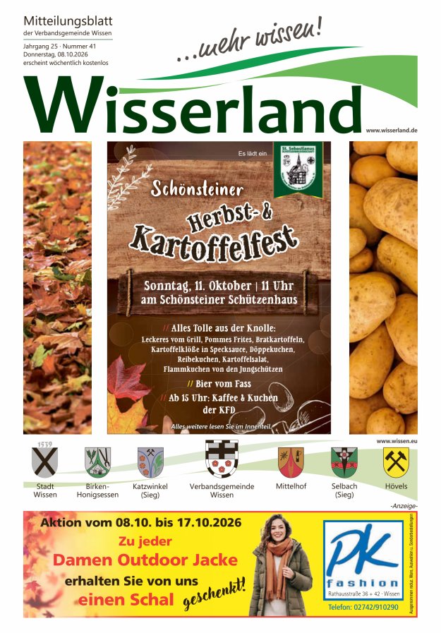 Mitteilungsblatt Wissen - Wisserland...mehr wissen! Titelblatt 41/2026