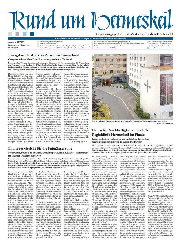 Rund um Hermeskeil Titelblatt 41/2026