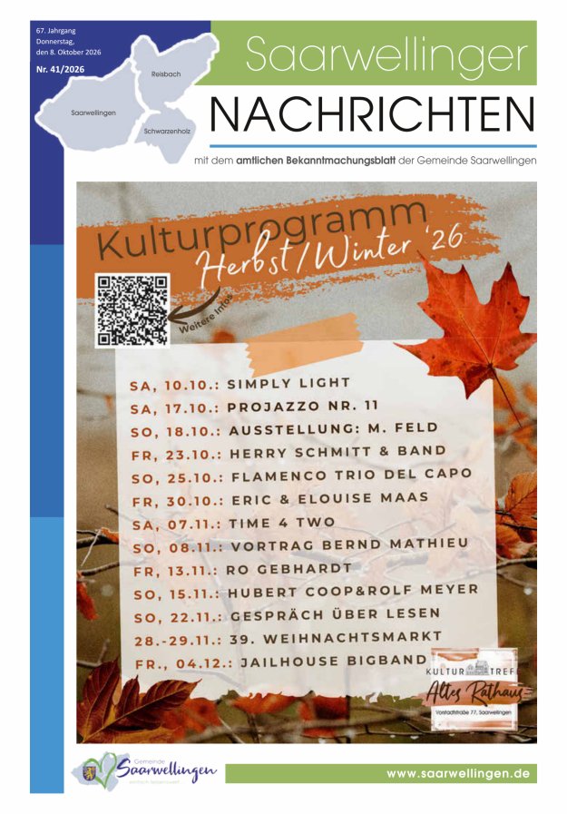 Saarwellinger Nachrichten Titelblatt 41/2026