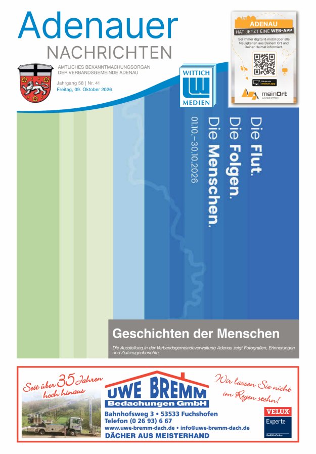 Adenauer Nachrichten Titelblatt 41/2026