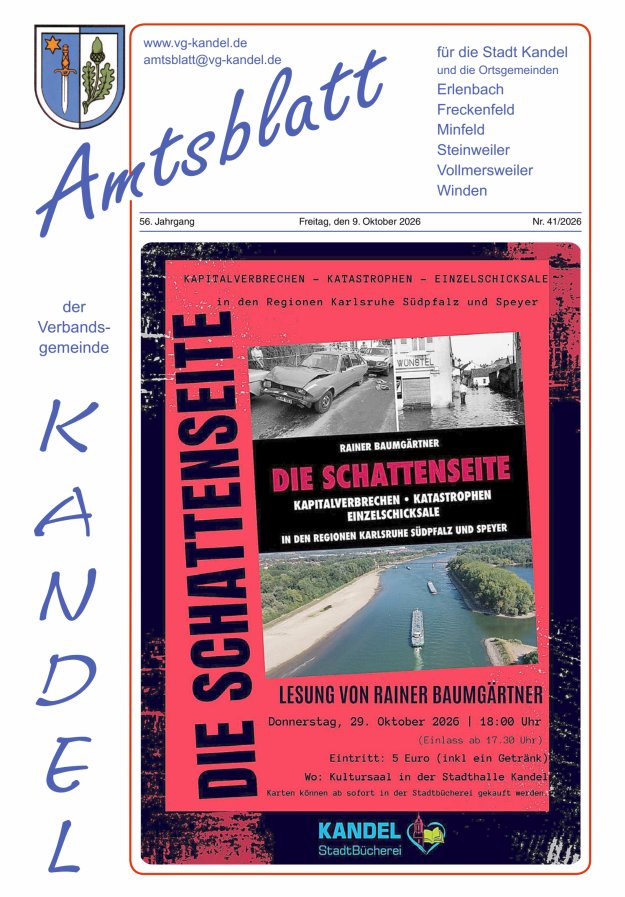 Amtsblatt VG Kandel Titelblatt 41/2026