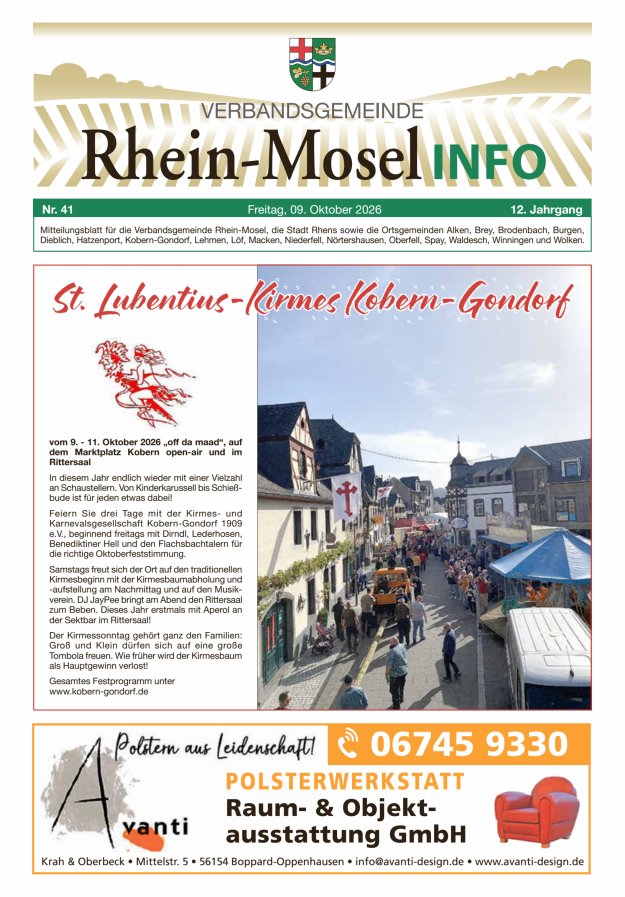 Rhein-Mosel Info Titelblatt 41/2026
