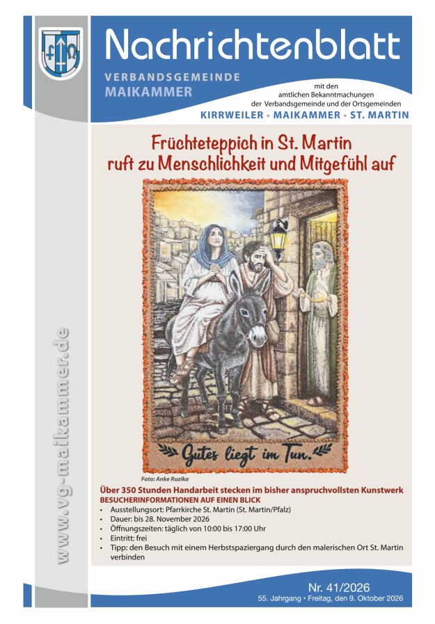 Nachrichtenblatt VG Maikammer Titelblatt 41/2026