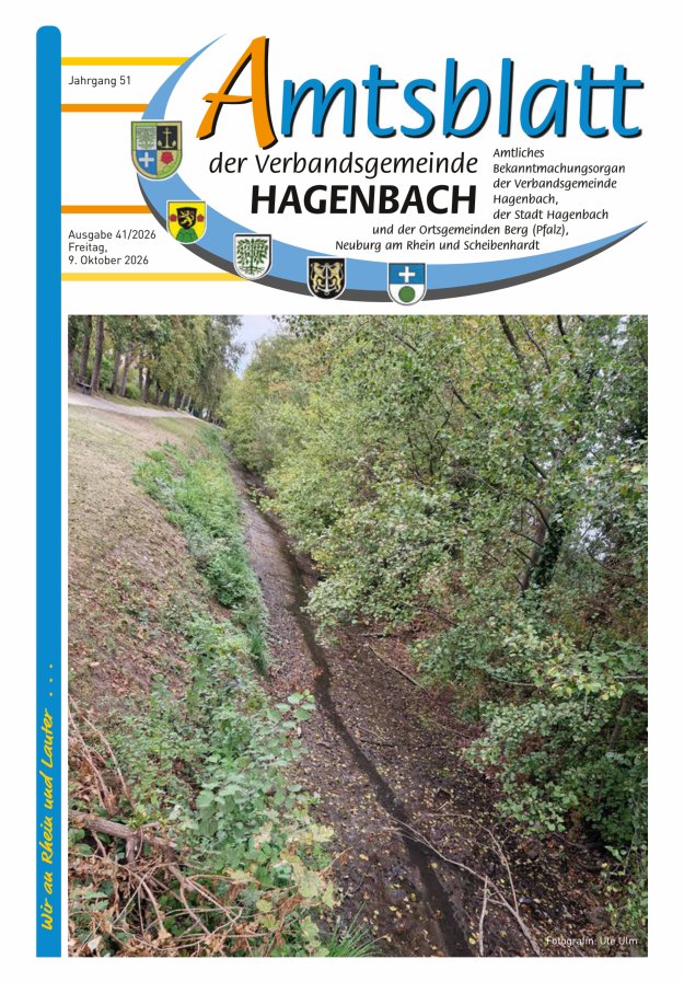 Amtsblatt der VG Hagenbach Titelblatt 41/2026