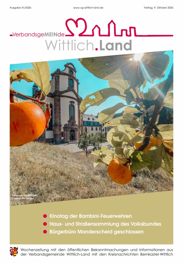 Mein Wittlich.Land Titelblatt 41/2026