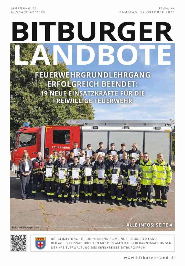 Bitburger Landbote Titelblatt 42/2026
