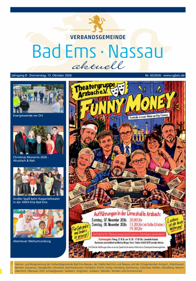 Bad Ems-Nassau aktuell Ausgabe Nassau Titelblatt 41/2026