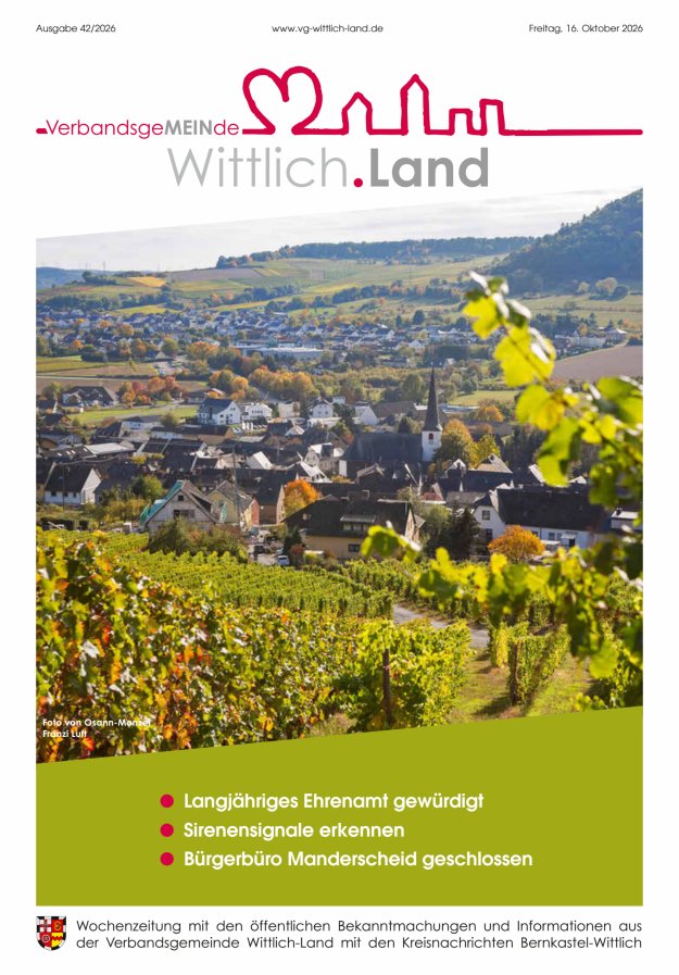 Mein Wittlich.Land Titelblatt 42/2026