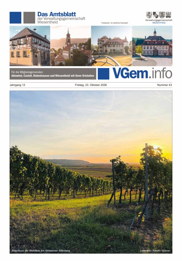 Wiesentheid Titelblatt 43/2026