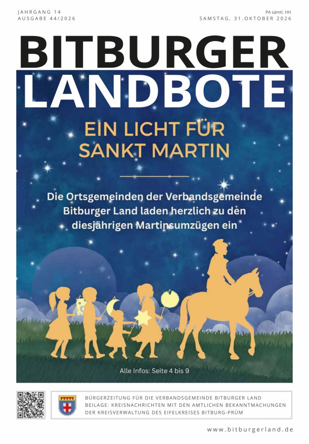 Bitburger Landbote Titelblatt 44/2026