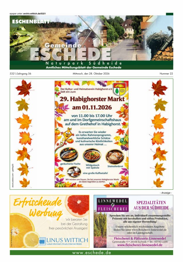 Eschenblatt Titelblatt 22/2026