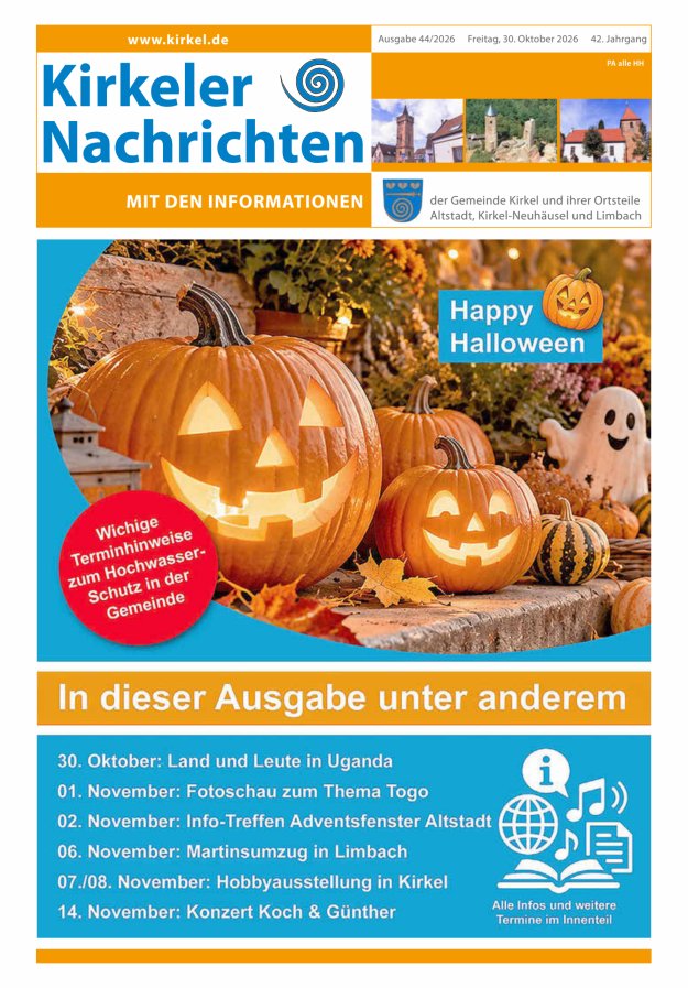 Kirkeler Nachrichten Titelblatt 44/2026