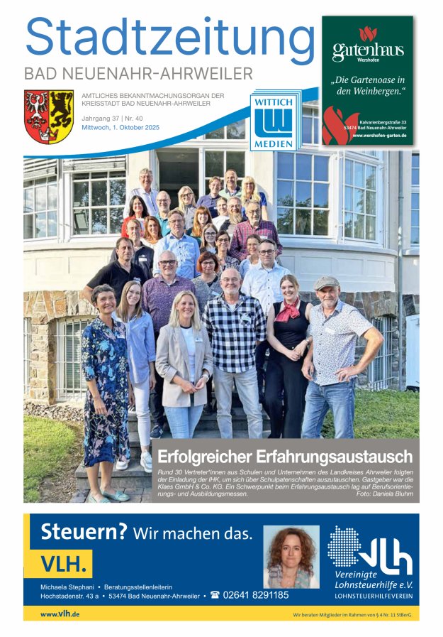 Titelblatt Stadtzeitung Bad Neuenahr-Ahrweiler Ausgabe: 19/2024