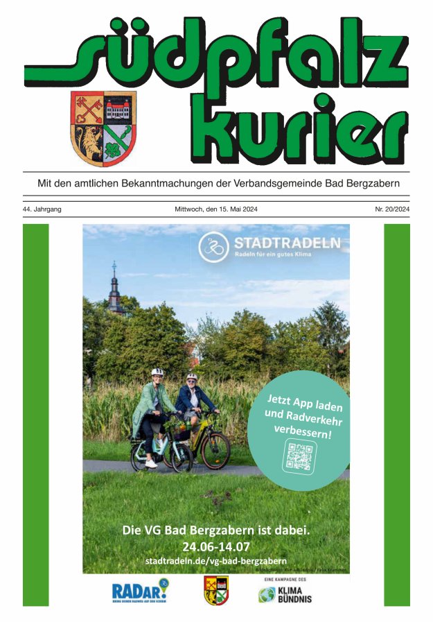 Titelblatt Südpfalz Kurier - VG Bad Bergzabern Ausgabe: 17/2024