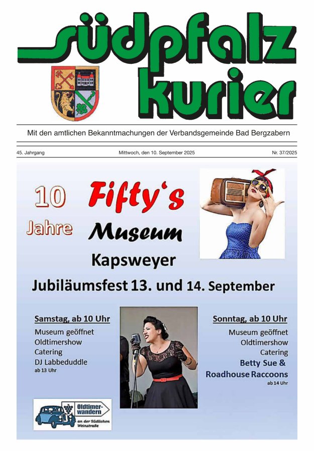 Titelblatt Südpfalz Kurier - VG Bad Bergzabern