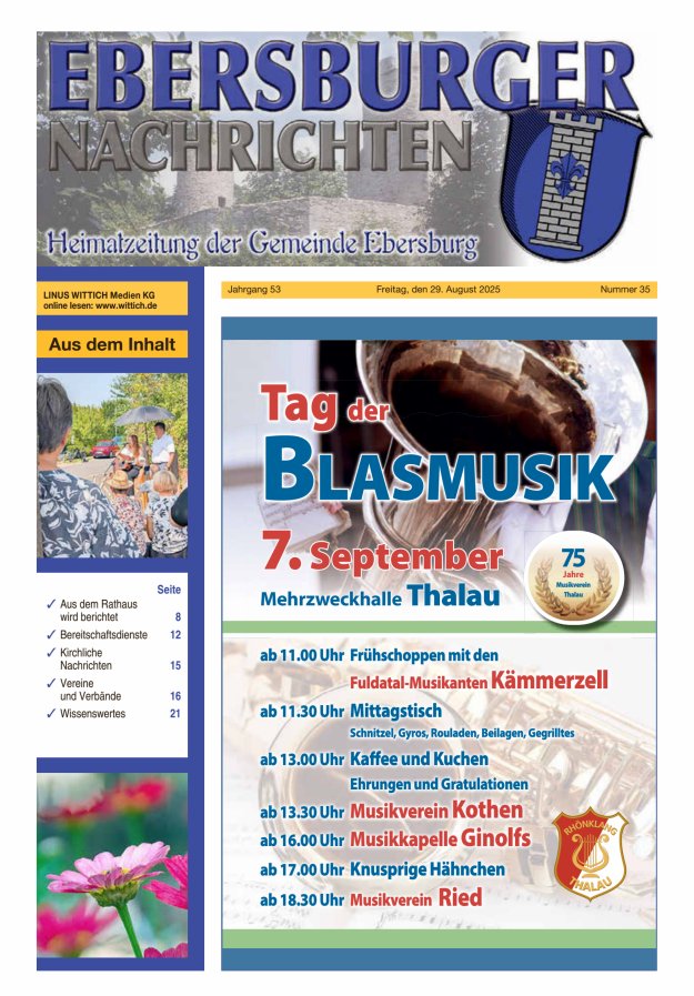 Titelblatt Ebersburger Nachrichten