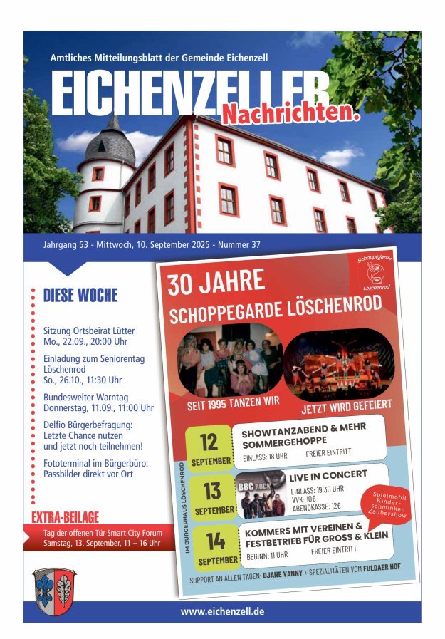 Titelblatt Amtliches Mitteilungsblatt der Gemeinde Eichenzell Ausgabe: 20/2024