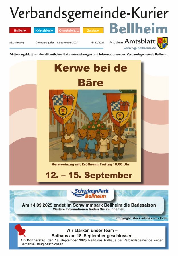 Titelblatt Verbandsgemeinde-Kurier Bellheim