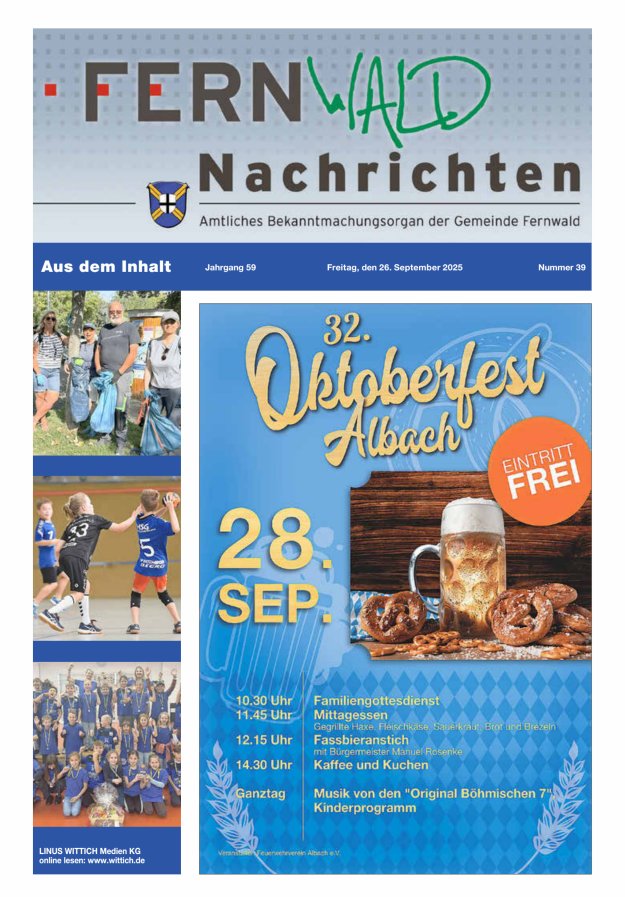Titelblatt Fernwalder Nachrichten