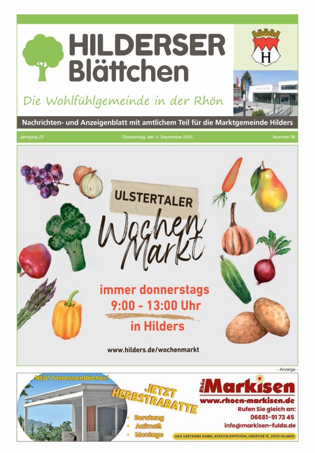 Titelblatt Hilderser Blättchen