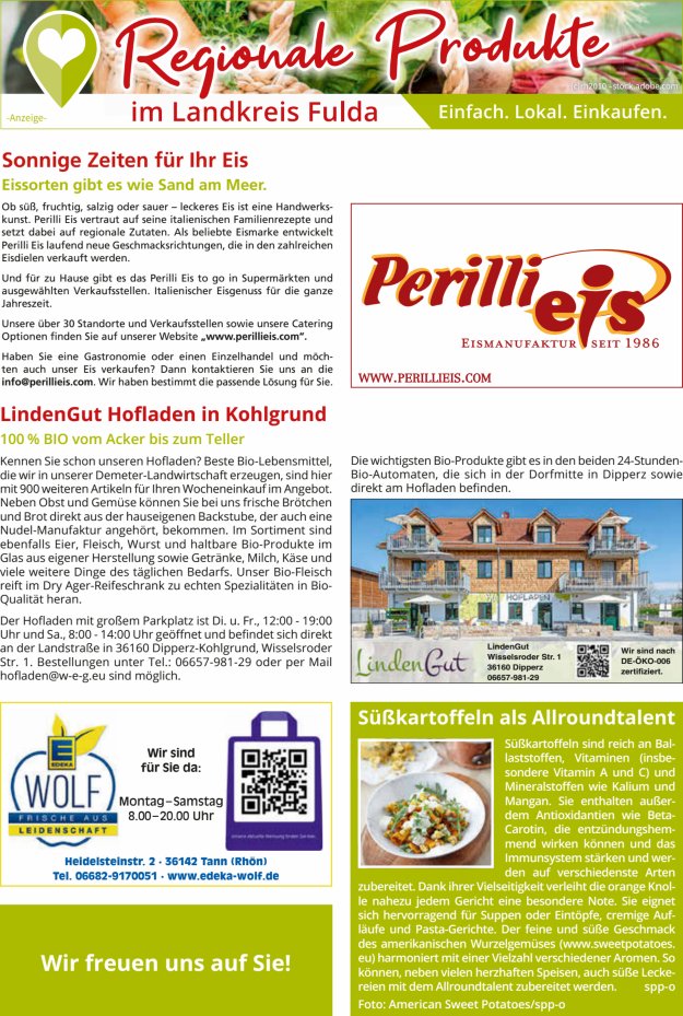 Titelblatt Regionale Produkte aus und im Landkreis Fulda