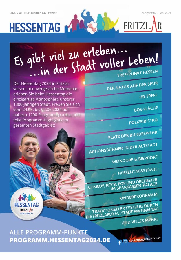 Titelblatt Hessentag in Fritzlar
