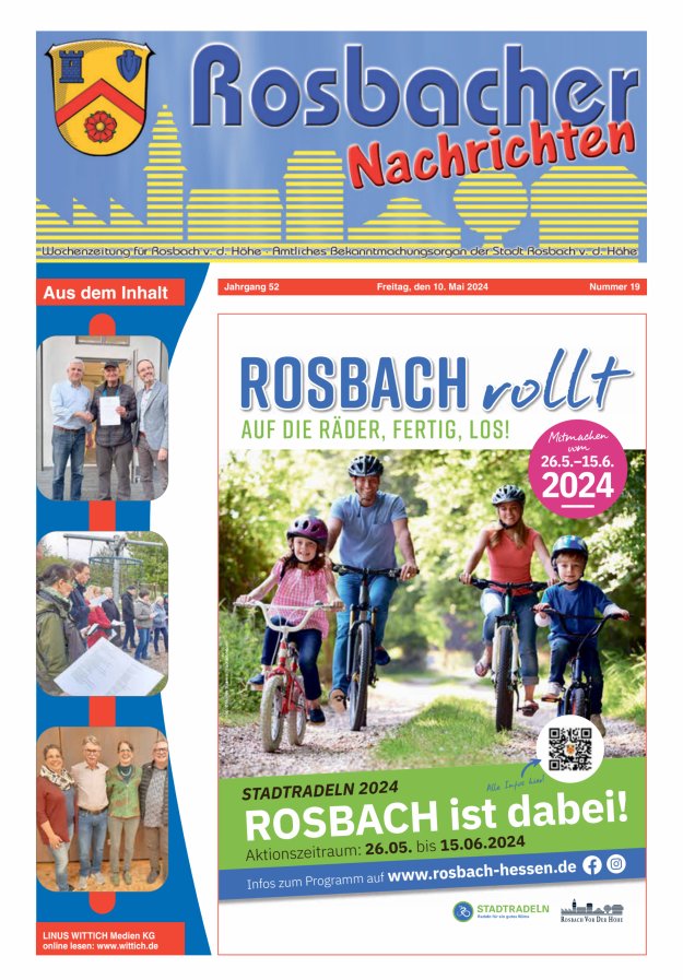 Titelblatt Rosbacher Nachrichten Ausgabe: 20/2024