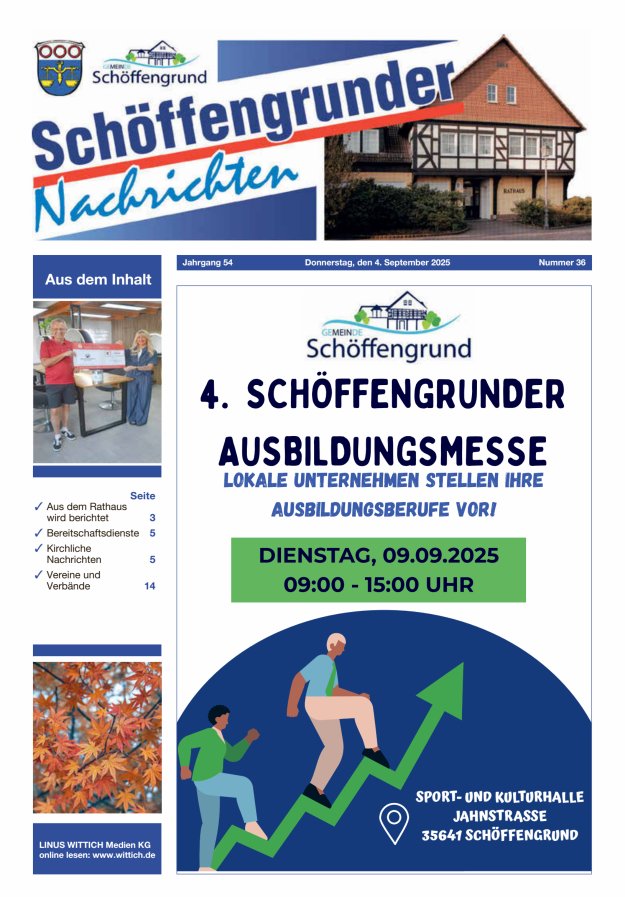 Titelblatt Schöffengrunder Nachrichten Ausgabe: 18/2024