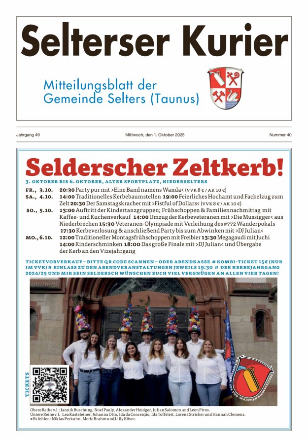 Titelblatt Selterser Kurier Ausgabe: 18/2024