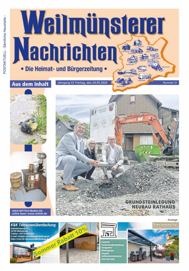 Titelblatt Weilmünsterer Nachrichten Ausgabe: 20/2024