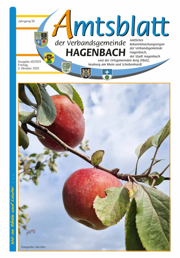 Titelblatt Amtsblatt der VG Hagenbach Ausgabe: 17/2024