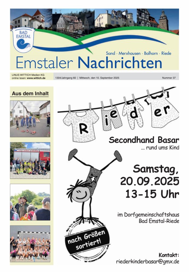 Titelblatt Emstaler Nachrichten