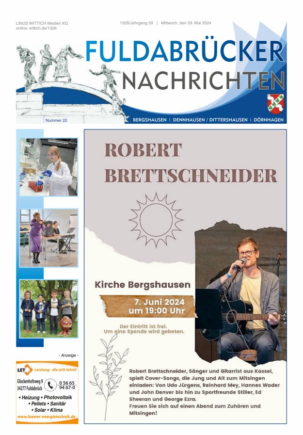 Titelblatt Fuldabrücker Nachrichten Ausgabe: 18/2024