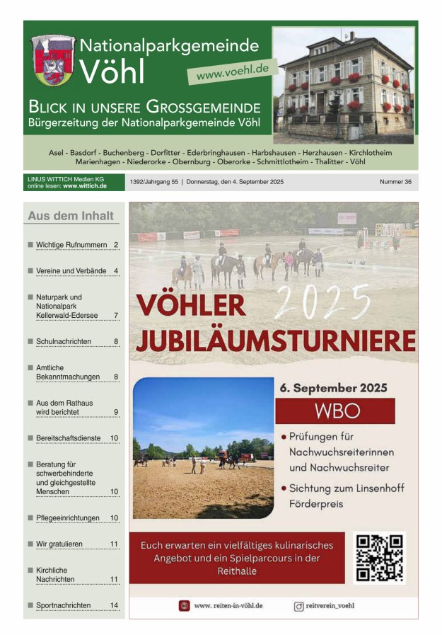 Titelblatt Blick in unsere Grossgemeinde Ausgabe: 18/2024