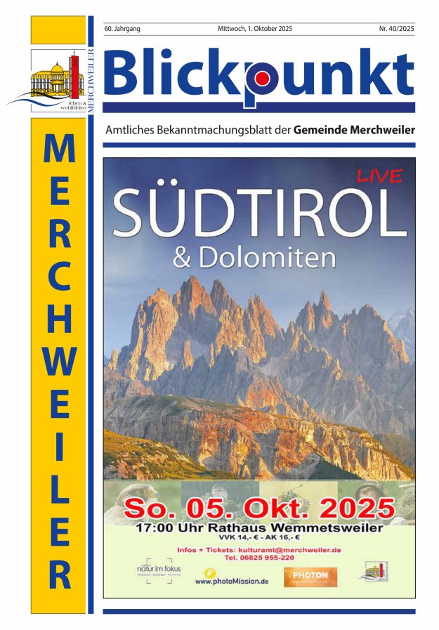 Titelblatt Blickpunkt Merchweiler Ausgabe: 18/2024