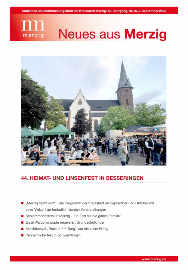 Titelblatt Neues aus Merzig Ausgabe: 20/2024