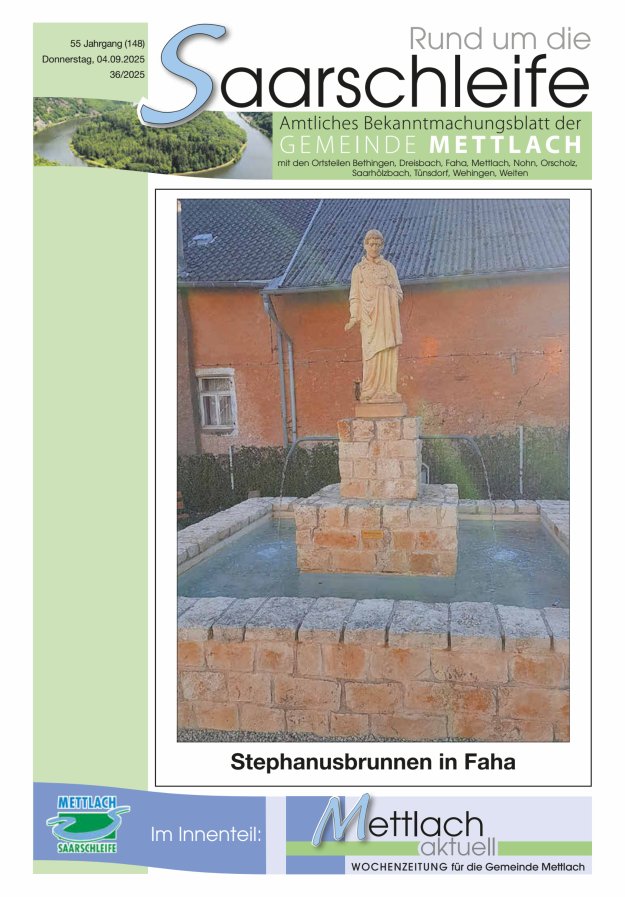 Titelblatt Rund um die Saarschleife Gemeinde Mettlach