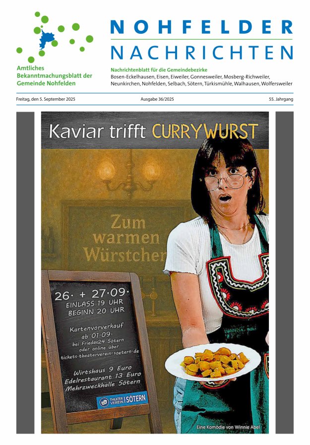 Titelblatt Nohfelder Nachrichten