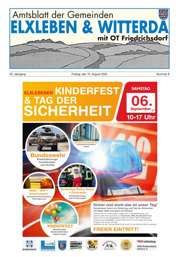 Titelblatt Amtsblatt der Gemeinden Elxleben und Witterda