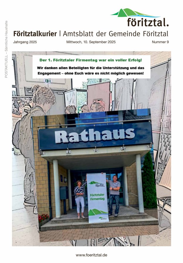 Titelblatt Amtsblatt der Gemeinde Föritztal