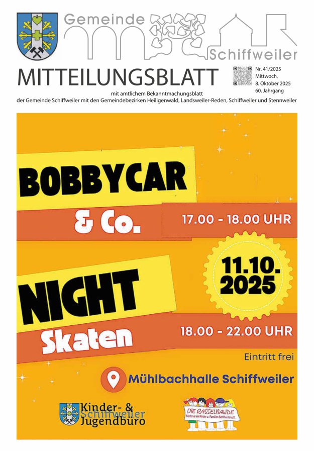 Titelblatt Mitteilungsblatt Schiffweiler
