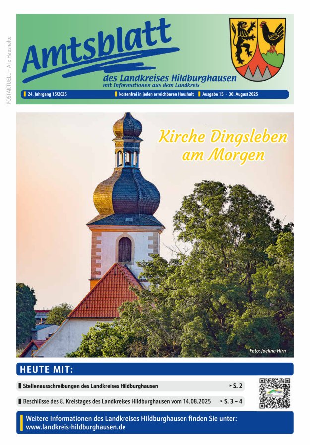 Titelblatt Amtsblatt des Landkreises Hildburghausen