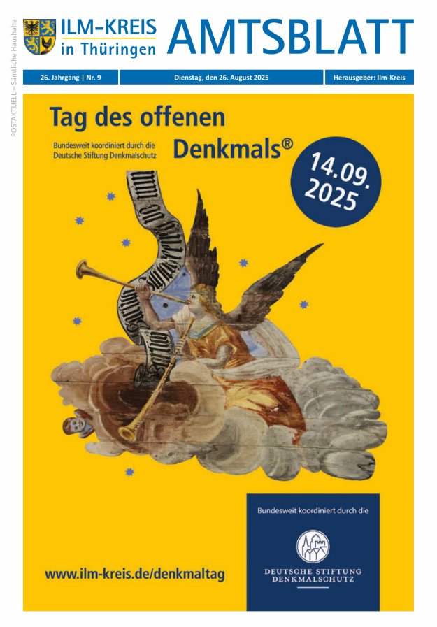Titelblatt Amtsblatt des Ilm-Kreises