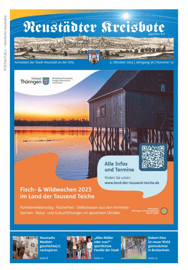 Titelblatt Neustädter Kreisbote Ausgabe: 20/2025