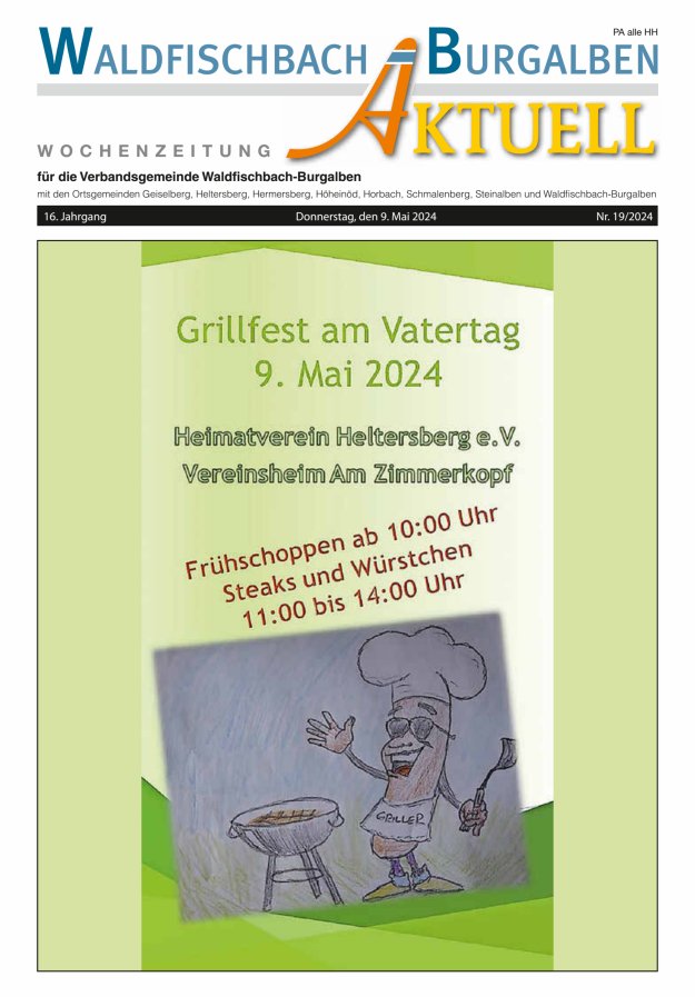 Titelblatt Waldfischbach-Burgalben Aktuell Ausgabe: 18/2024