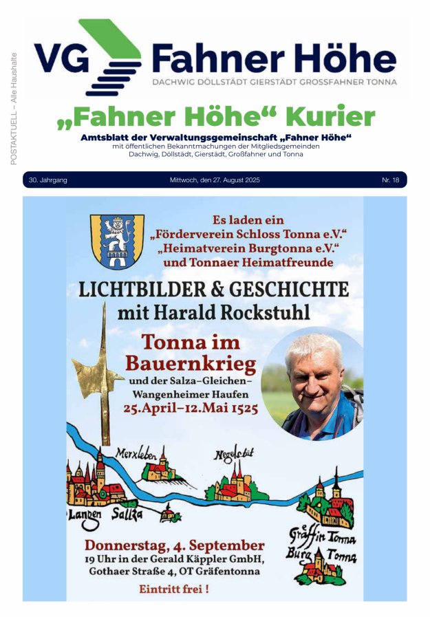 Titelblatt "Fahner Höhe" Kurier